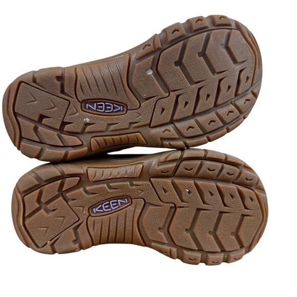 Keen Wapato Waterproof Leather Girls Kids Purple Fur Trim Wnter Boots Tall sz 2 - Picture 15 of 16